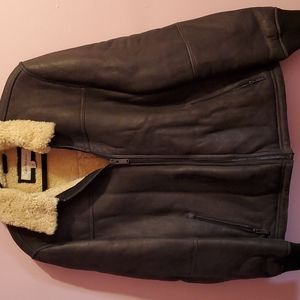 Calvin Klein Shearling Leather Jacket